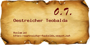 Oestreicher Teobalda névjegykártya